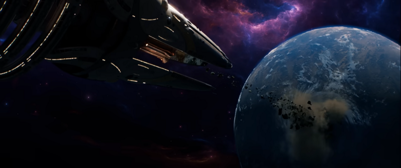惑星から資源を採取する箱舟