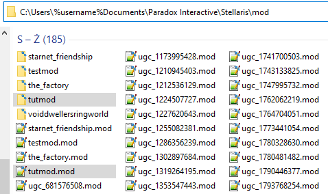 ローカルMOD一覧側のdescriptor